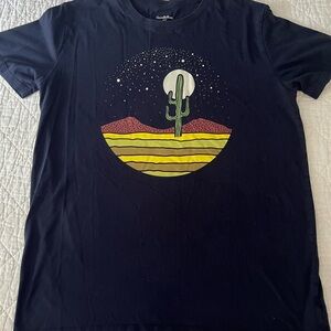 Goodfellow & Co Men’s Large Tshirt featuring a cactus and the moon.